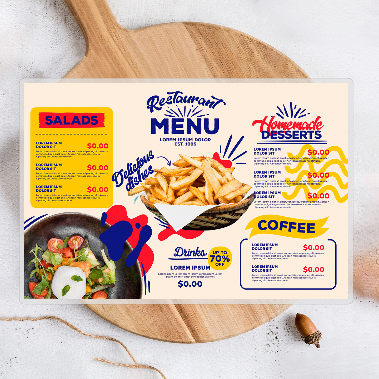 Custom Laminated Menu - 17